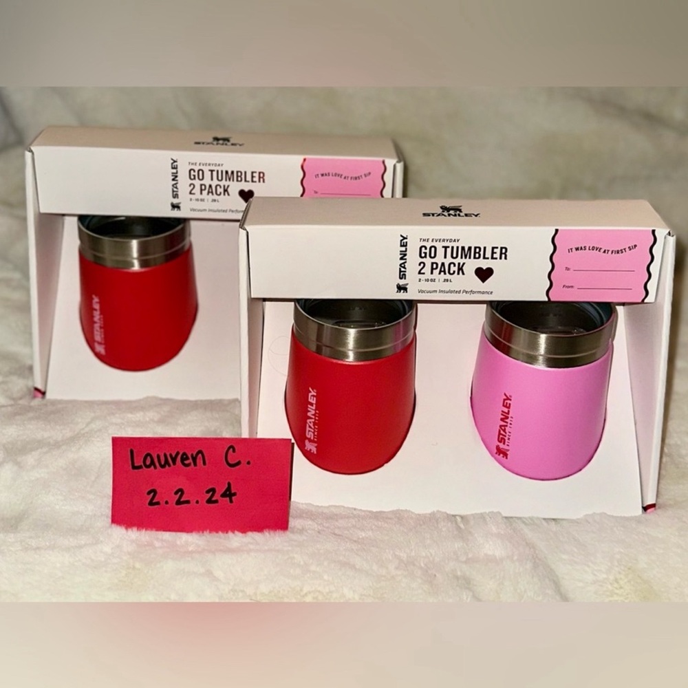 Stanley Valentines Go Tumbler Set Red & Pink Limited Edition Target Exclusive